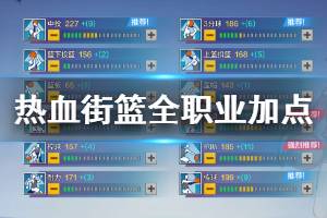 《热血街篮》全职业属性加点方法 全职业属性加点技巧规则