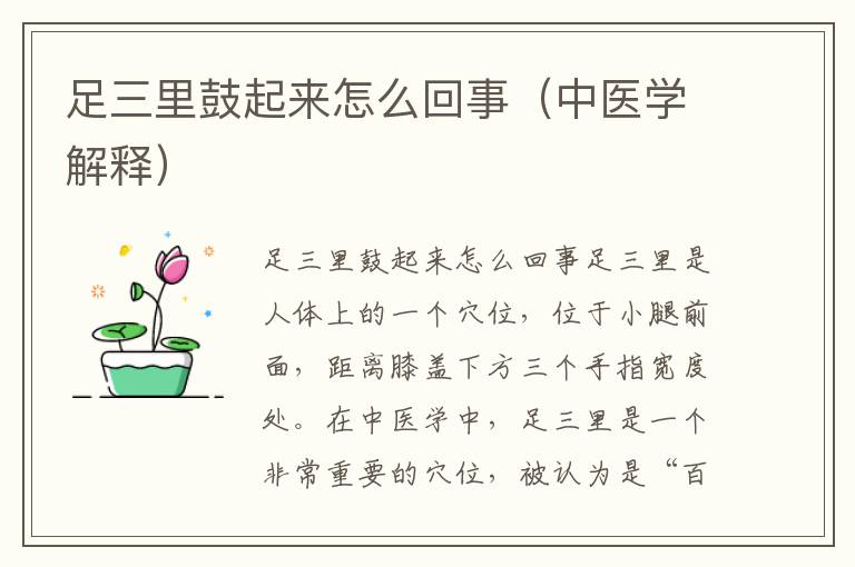 足三里鼓起来怎么回事（中医学解释）