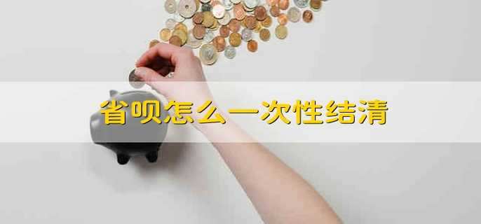 省呗怎么一次性结清