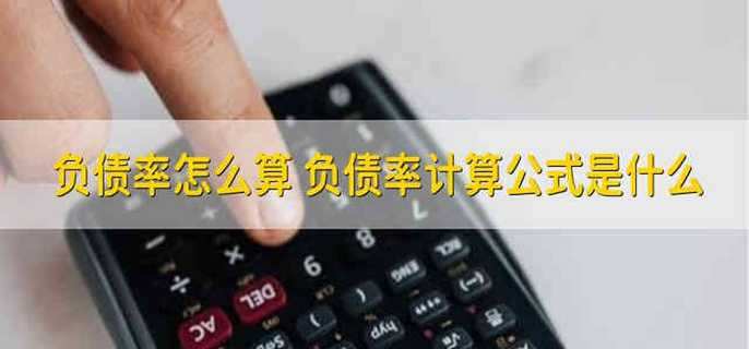 负债率怎么算 负债率计算公式是什么