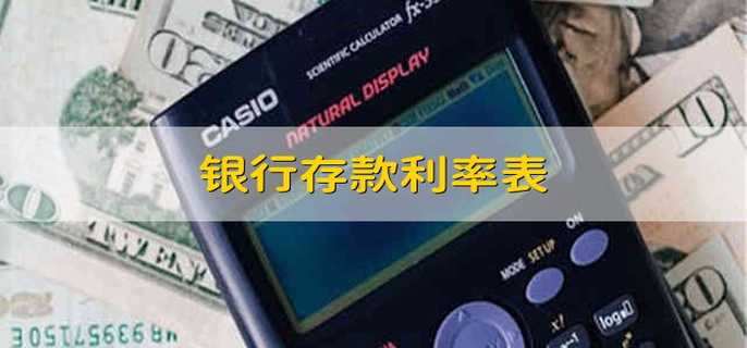 银行存款利率表 银行的存款利率是多少