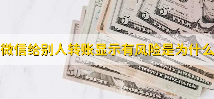 微信给别人转账显示有风险是为什么