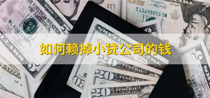 如何赖掉小贷公司的钱
