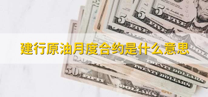 建行原油月度合约是什么意思