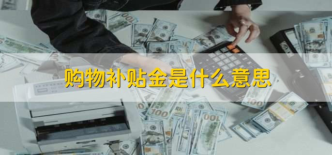 购物补贴金是什么意思