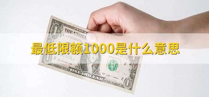 最低限额1000是什么意思