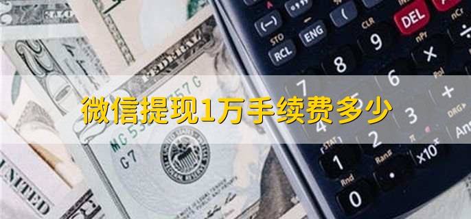 微信提现1万手续费多少