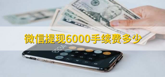 微信提现6000手续费多少