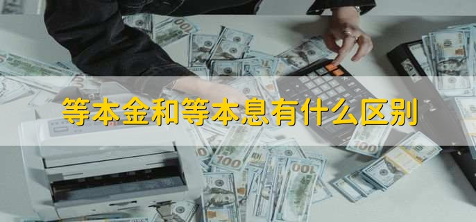 等本金和等本息有什么区别