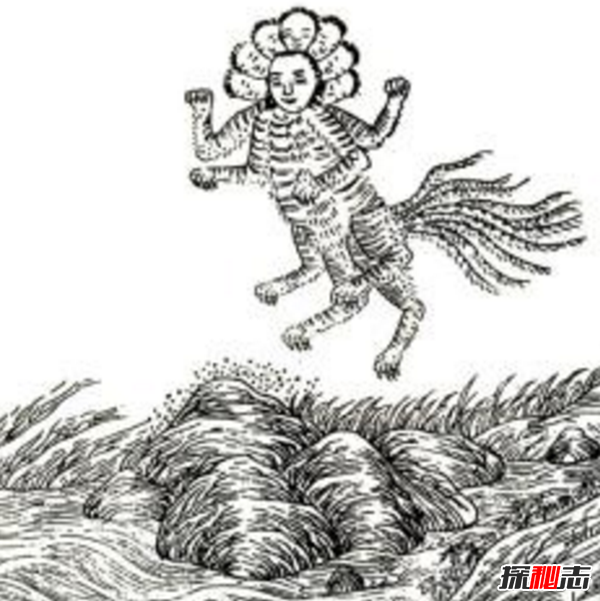 水伯天吴真实样貌之谜,吴人始祖画像揭晓(半兽人神仙)